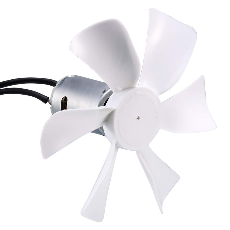 RUSFOL 6" Replacement White RV Vent Fan Blade with 12V D-Shaft Motor, Compatible with Heng's, Elixir, Ventline, Jensen - Image 5